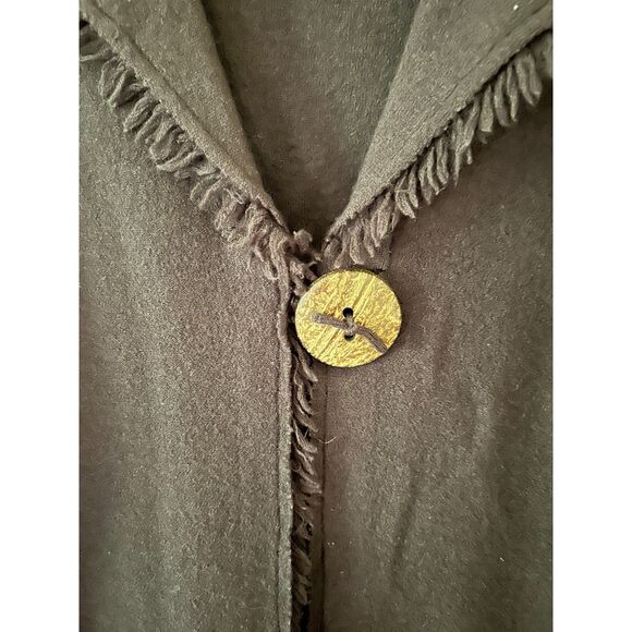 J'ENVIE Wool Brown Cardigan Fringe White Size M - Picture 7 of 7